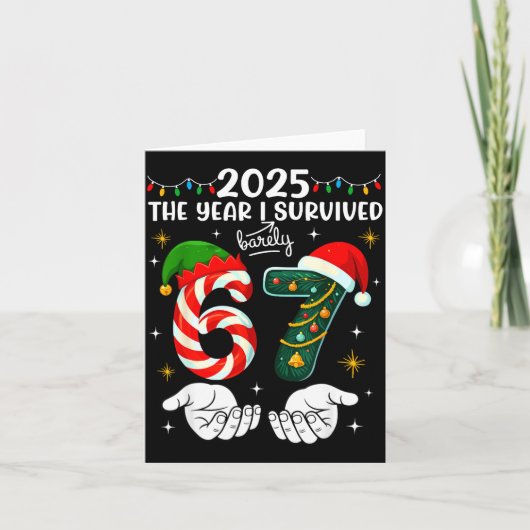 Carte Christmas 2025 The Year I Barely Survived Six Seve (Devant)