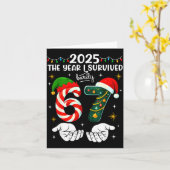 Carte Christmas 2025 The Year I Barely Survived Six Seve (Fleur jaune)