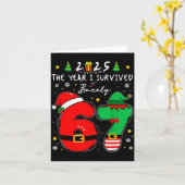 Carte Christmas 2025 The Year I Barely Survived Six Seve (Fleur jaune)