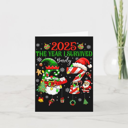 Carte Christmas 2025 The Year I Barely Survived Six Seve (Devant)