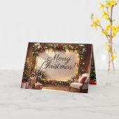 Carte Christmas 3 Image Greeting Card (Fleur jaune)