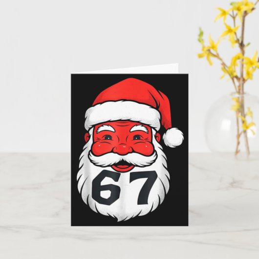 Carte Christmas 67 Meme Design Funny Six Seven Hands 6 7 (Fleur jaune)