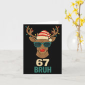 Carte Christmas 67 Meme Design Funny Six Seven Hands 6 7 (Fleur jaune)