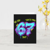 Carte Christmas 67 Meme Design Funny Six Seven Hands 6 7 (Fleur jaune)