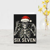 Carte Christmas 67 Meme Skeleton With Santa Hat For Men  (Fleur jaune)