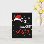 Carte Christmas 6-7 Meme Nice Naughty Checklist Santa Ha (Fleur jaune)