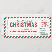 Carte Christmas Amusement Park Theme Park Ticket Gift (Devant)