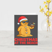 Carte Christmas At The Beach Shirt Funny Sandman Trocal  (Fleur jaune)