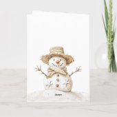 Carte Christmas Beach Starfish Snowman (Dos)