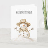 Carte Christmas Beach Starfish Snowman (Devant)