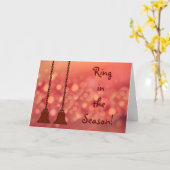 Carte Christmas Bells Lights Christmas Holiday Card (Fleur jaune)