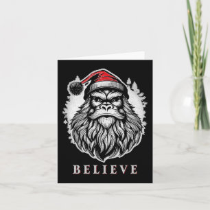Carte Christmas Bigfoot - Croire en Bigfoot porter San