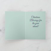 Carte Christmas Blessing for year ahead with tree & gems (Intérieur)