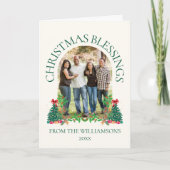 Carte CHRISTMAS BLESSINGS Family Photo (Devant)