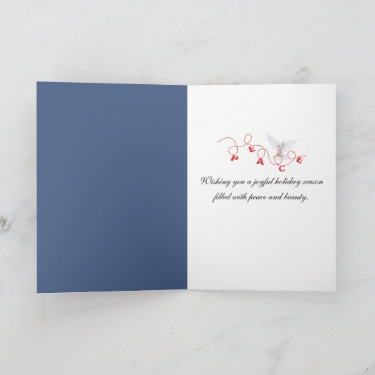 Carte Christmas Blue Jay On a Snowy Pine (Intérieur)