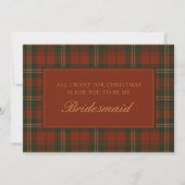 Carte Christmas Bridesmaid Proposal Festive Holiday  (Devant)