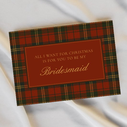 Carte Christmas Bridesmaid Proposal Festive Holiday 