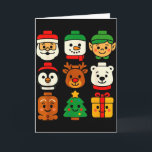 Carte Christmas Building Brick Santa Elf Snowman Xmas Bo<br><div class="desc">Christmas Building Brick Santa Elf Snowman Xmas Boys Girls</div>