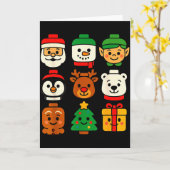 Carte Christmas Building Brick Santa Elf Snowman Xmas Bo (Fleur jaune)
