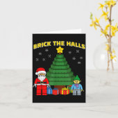 Carte Christmas Building Bricks Brick The Halls Block Bu (Fleur jaune)