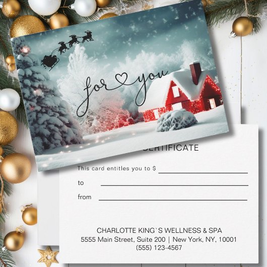 Carte CHRISTMAS BUSINESS CERTIFICAT cadeau pour vous