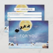 Carte CHRISTMAS BUSINESS CERTIFICAT cadeau pour vous (Devant / Derrière)