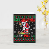Carte Christmas By Par Santa Sweater Playing Golf Golfer (Fleur jaune)