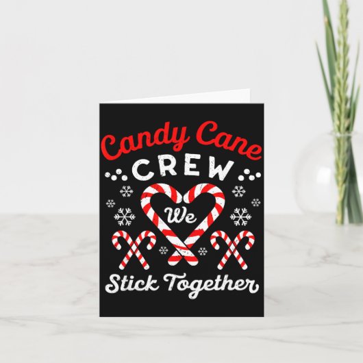 Carte Christmas Candy Cane Heart Holiday Family Matching (Devant)