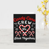 Carte Christmas Candy Cane Heart Holiday Family Matching (Fleur jaune)