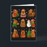 Carte Christmas Capybara Santa Hat Funny Xmas Men Women<br><div class="desc">Christmas Capybara Santa Hat Funny Xmas Men Women Kids</div>