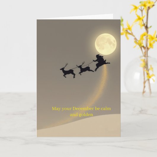 Carte christmas Card (Fleur jaune)