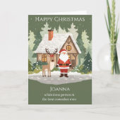 Carte Christmas Card for a Coworker - Santa & Reindeer (Devant)