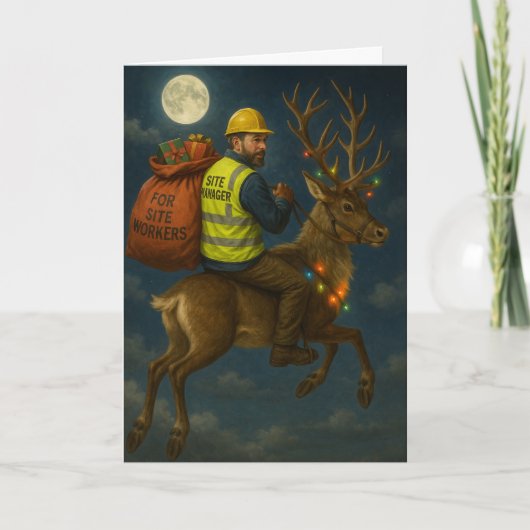 Carte Christmas card ft, Site Manager and Reindeer (Devant)