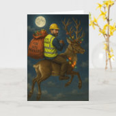 Carte Christmas card ft, Site Manager and Reindeer (Fleur jaune)