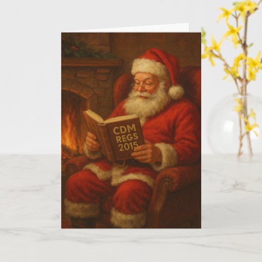 Carte Christmas card - Santa & CDM Regs 2015' builder (Fleur jaune)