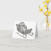 Carte Christmas Cat (Fleur jaune)