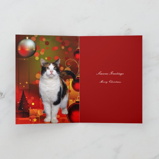Carte Christmas Cat (Intérieur)