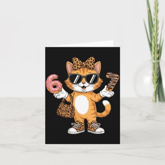 Carte Christmas Cat For Women 6 7 Tee Meme Leopard Bow X (Devant)