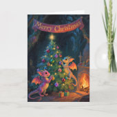Carte Christmas Cave Dragons – Warm Holiday Wishes (Devant)