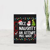 Carte Christmas Checklist Naughty Nice An Attempt Was Ma (Devant)