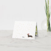 Carte Christmas Chien Dachshund Gold Photo Joyeux (Dos)