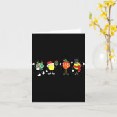 Carte Christmas Ckleball Player Xmas Santa Reindeer Elf  (Fleur jaune)