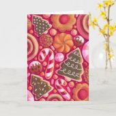 Carte Christmas Cookie Pattern (Fleur jaune)