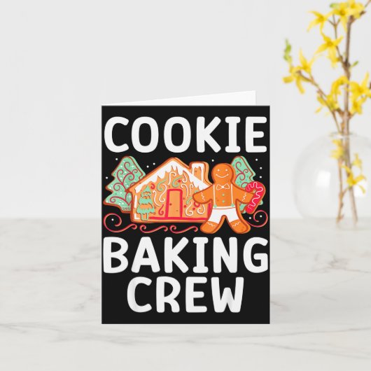 Carte Christmas Cookie Taster Cookie Baking Crew Gingerb (Fleur jaune)