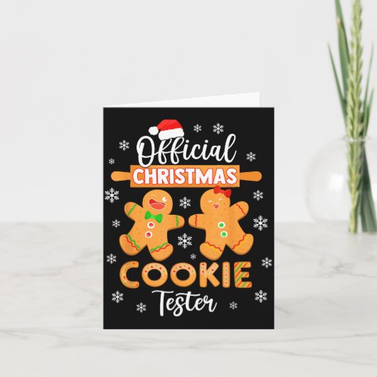Carte Christmas Cookie Tester Taster Baking Crew Toddle (Devant)