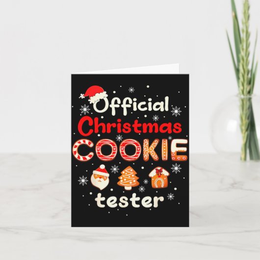 Carte Christmas Cookie Tester Taster Baking Crew Toddler (Devant)