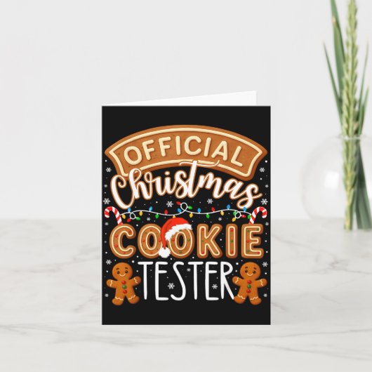 Carte Christmas Cookie Tester Taster Funny Family Baking (Devant)