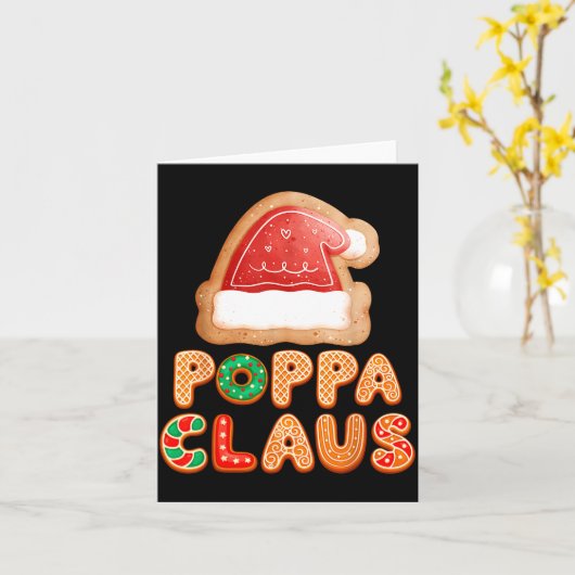 Carte Christmas Cookies Baking Ppa Claus Family Matching (Fleur jaune)