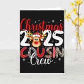 Carte Christmas Cousin Crew 2025 Matching Family Xmas Pa (Fleur jaune)