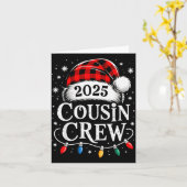 Carte Christmas Cousin Crew 2025 Matching Xmas Family Pa (Fleur jaune)